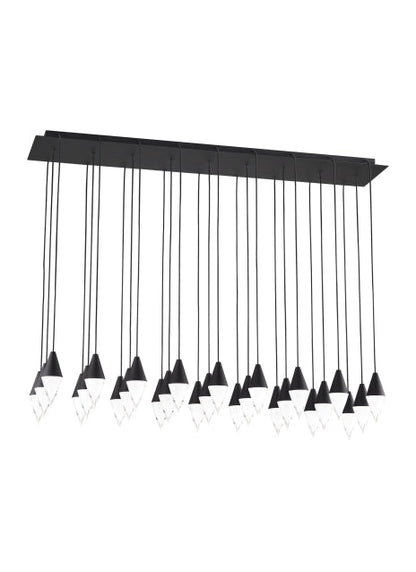 Visual Comfort Turret 27 Light Chandelier Nightshade Black