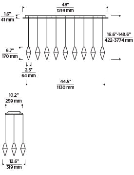 Visual Comfort Turret 27 Light Chandelier Natural Brass