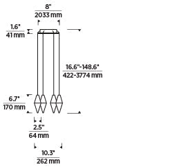 Visual Comfort Turret 6 Light Chandelier 