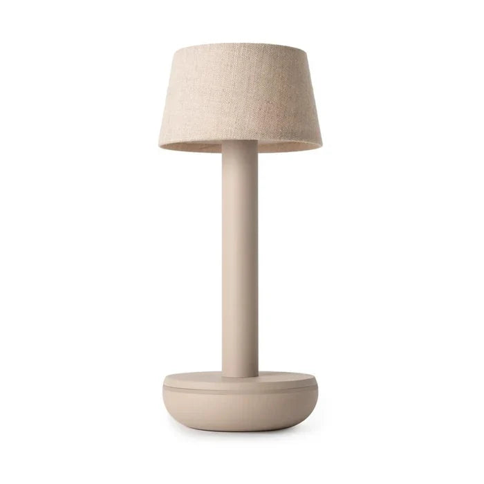 Humble Two V2 Cordless Table Lamp by Humble, Beige with Beige Linen Shade (image 3)