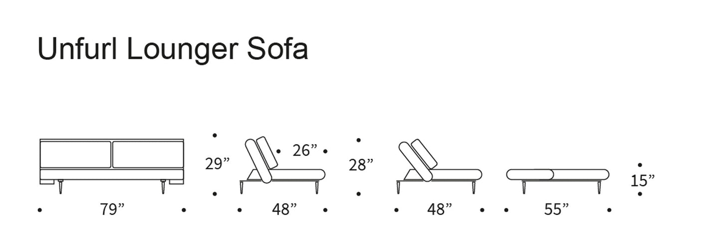 Unfurl Lounger Sofa 95-772012 Innovation Living USA