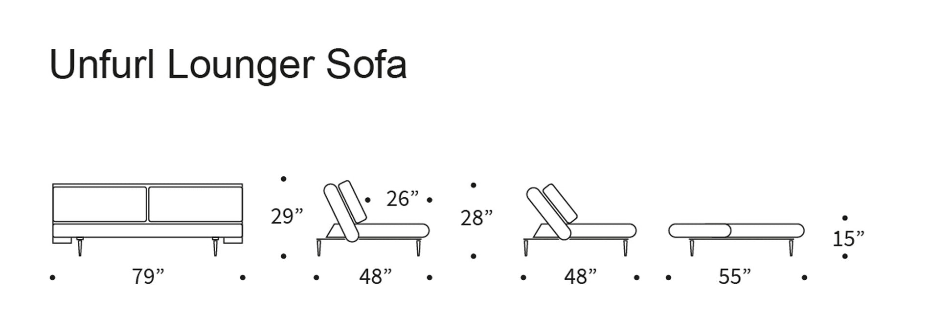 Unfurl Lounger Sofa 95-772012 Innovation Living USA