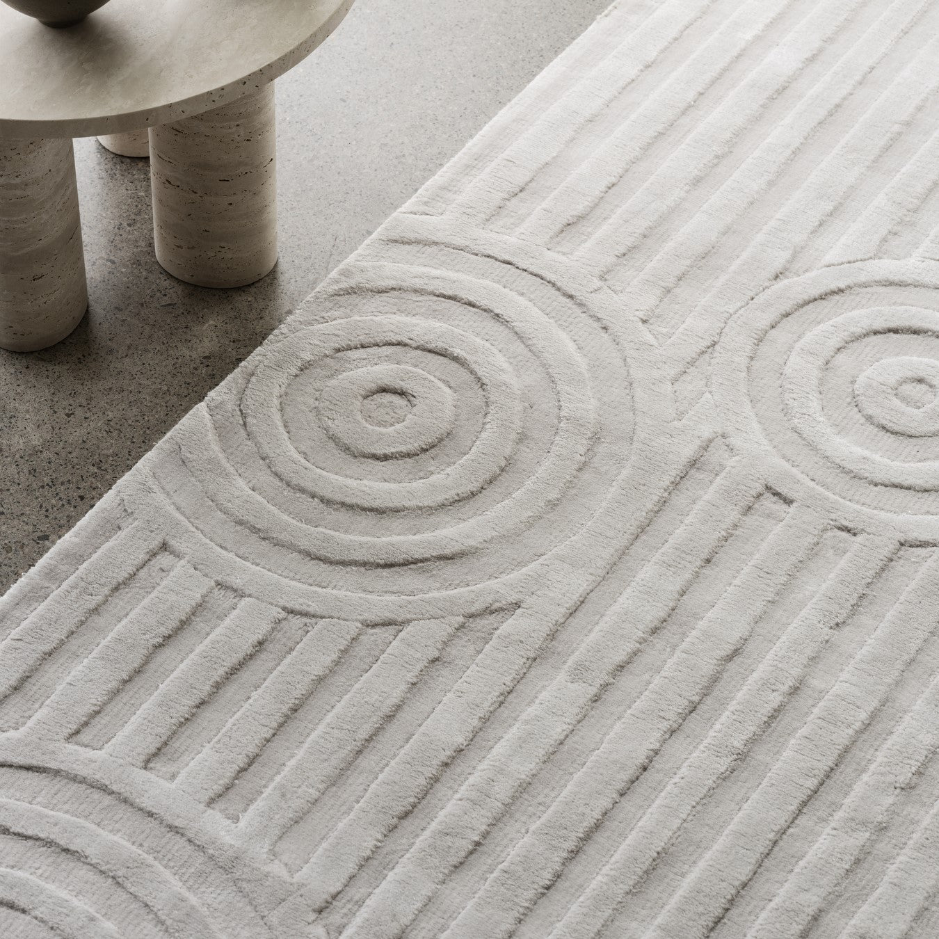Uzu Viscose Area Rug Zinc Blomus 67025