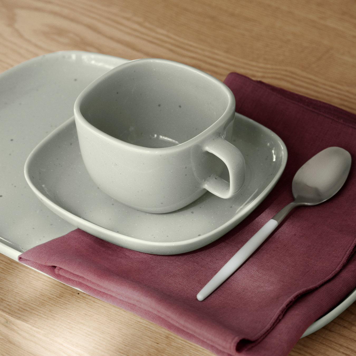 Vahlo Stoneware Coffee Cups Saucers Set Of 2 Blomus 64771
