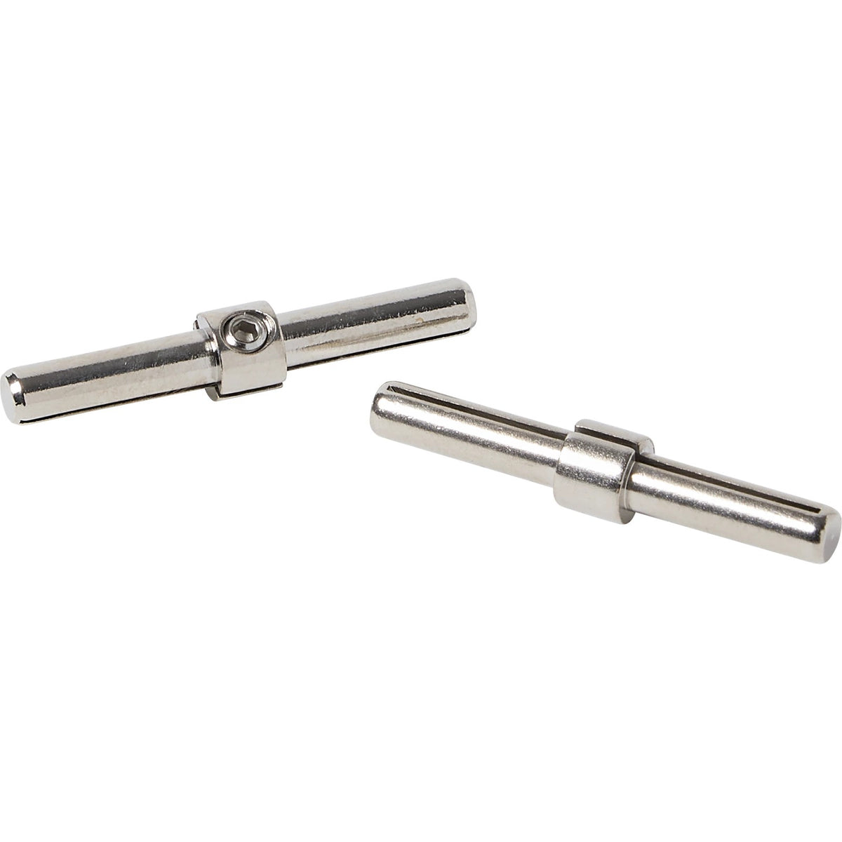 Visual Comfort MonoRail Conductive Connectors in Satin Nickel, studio view
