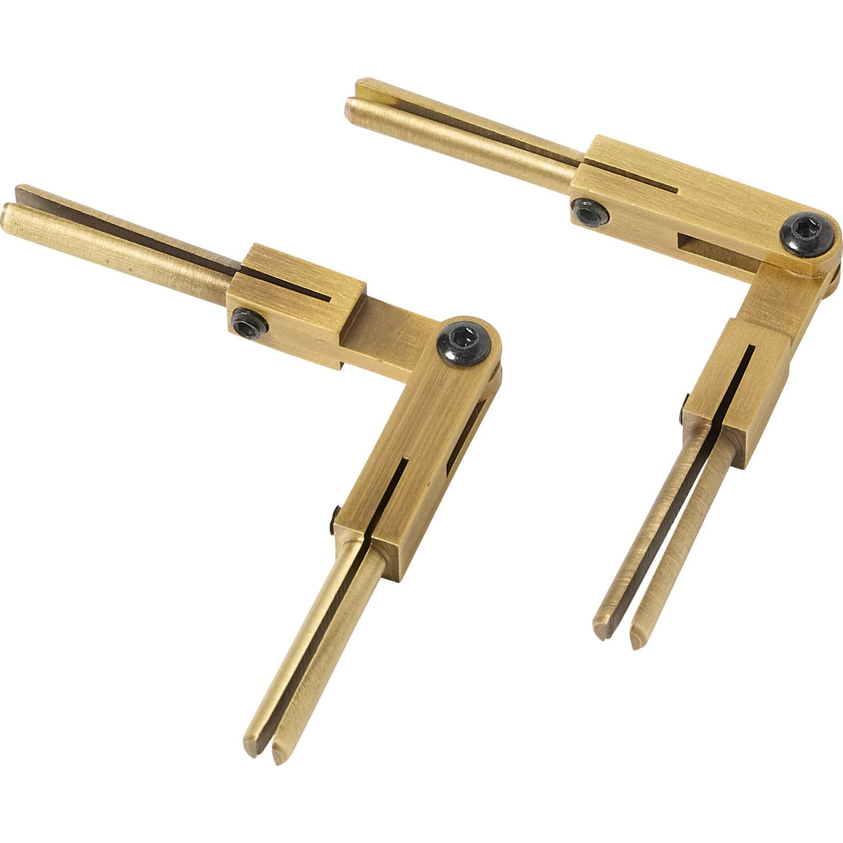Visual Comfort MonoRail Flexible Connectors in Aged Brass, detail view