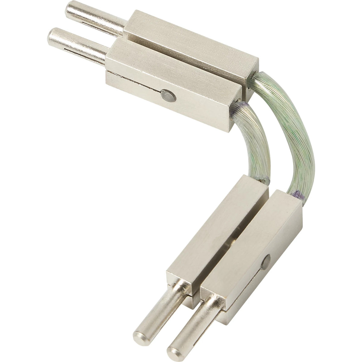 Visual Comfort MonoRail Flexible Vertical Connectors in Satin Nickel, studio view