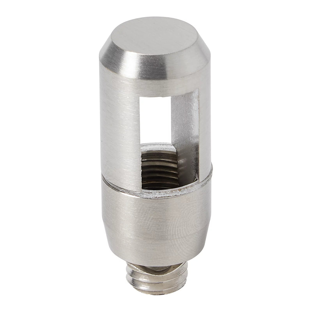Visual Comfort MonoRail FreeJack Connector in Satin Nickel, studio view