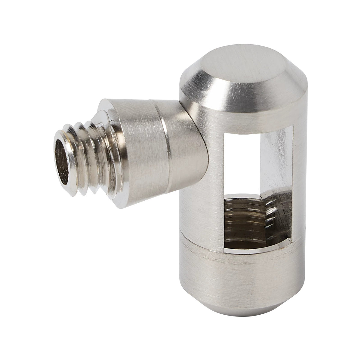 Visual Comfort Wall MonoRail FreeJack Connector in Satin Nickel, studio view