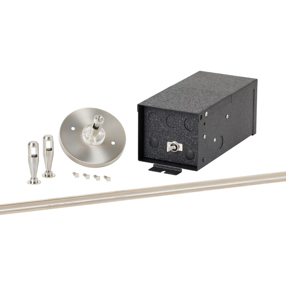 Visual Comfort MonoRail Remote Kit 300W in Satin Nickel, studio view