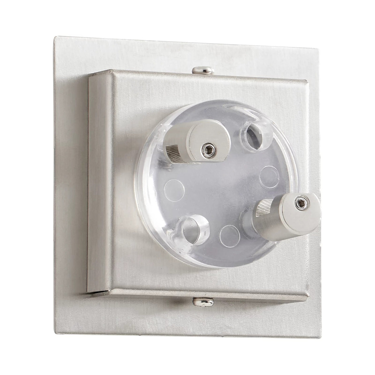 Visual Comfort Wall MonoRail 2" Square Power Feed Canopy in Satin Nickel, alternate angle