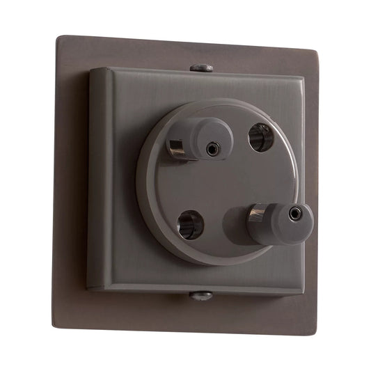 Visual Comfort Wall MonoRail 2" Square Power Feed Canopy in Antique Bronze, product photo