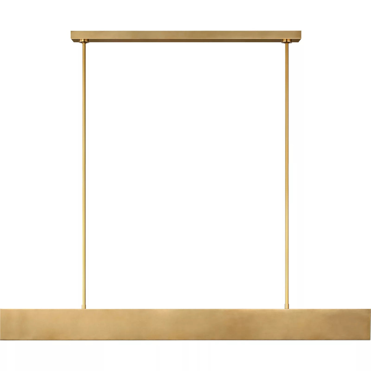 Visual Comfort Pench Large Tapered in Natural Brass, studio view