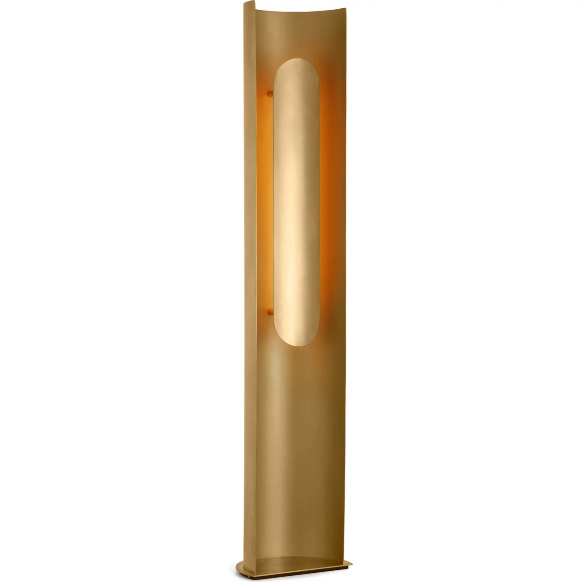 Visual Comfort Shielded Medium in Hand-Rubbed Antique Brass, studio view