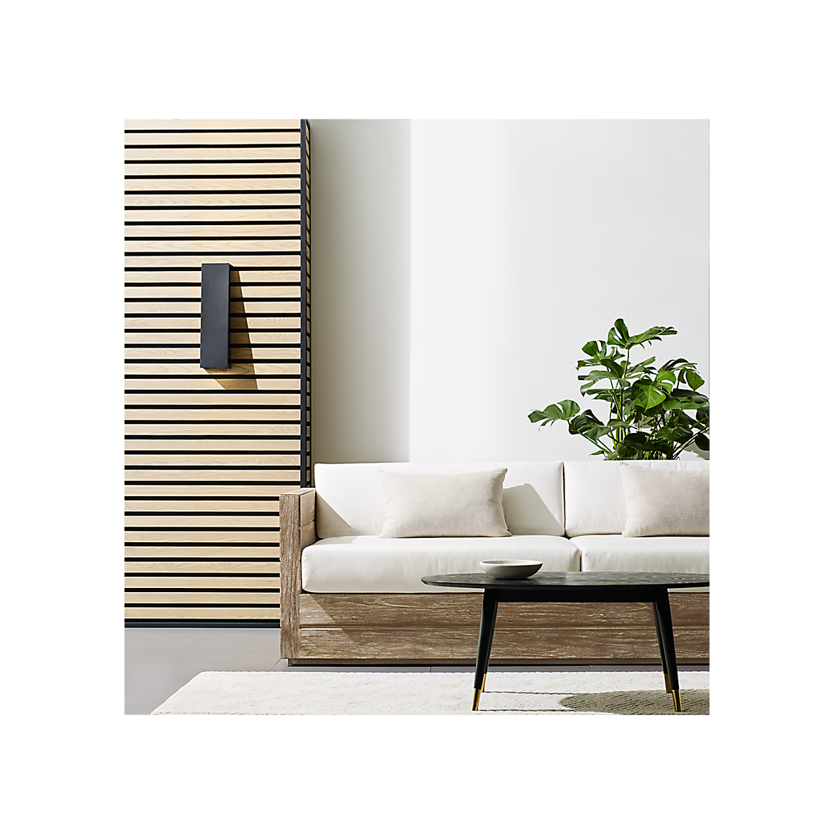 Pitch 19 LED Outdoor Wall Light Architectural Downlight – in a room setting