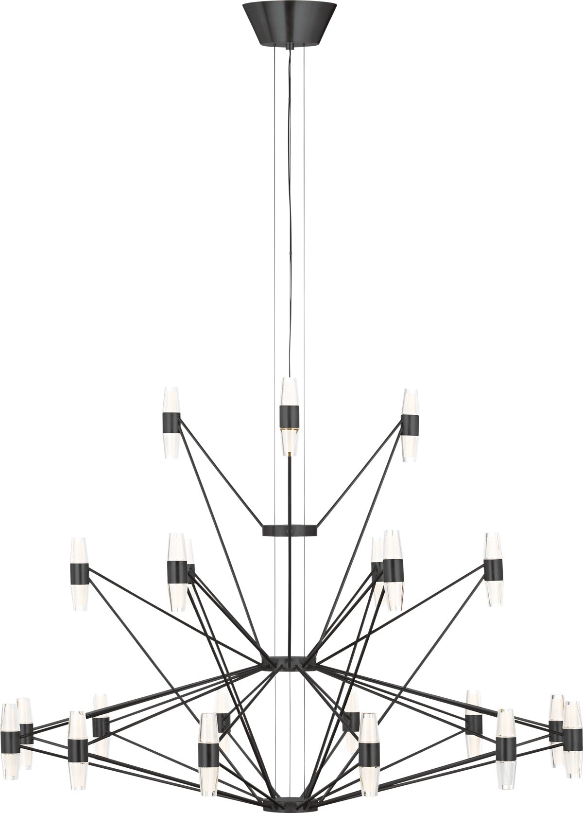 Visual Comfort Lassell Three Tier Tall X-Large Chandelier