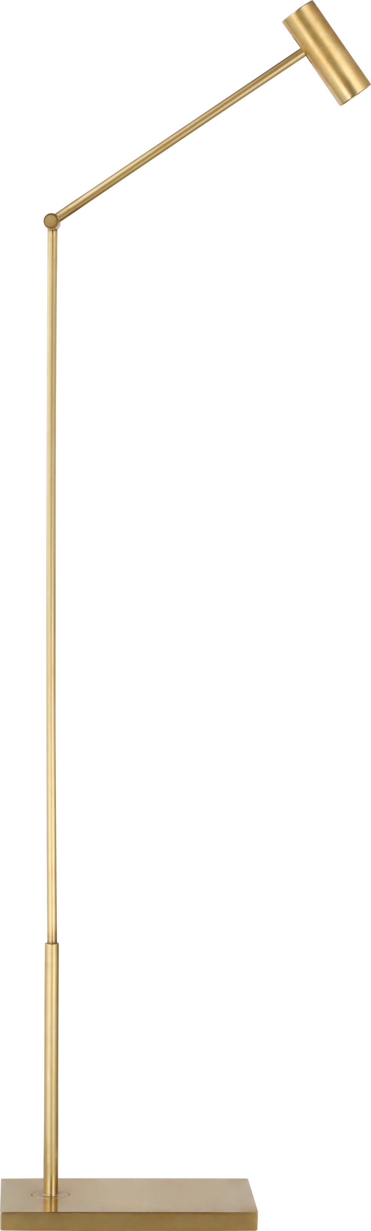 Ponte Small floor lamp in Hand-Rubbed Antique Brass