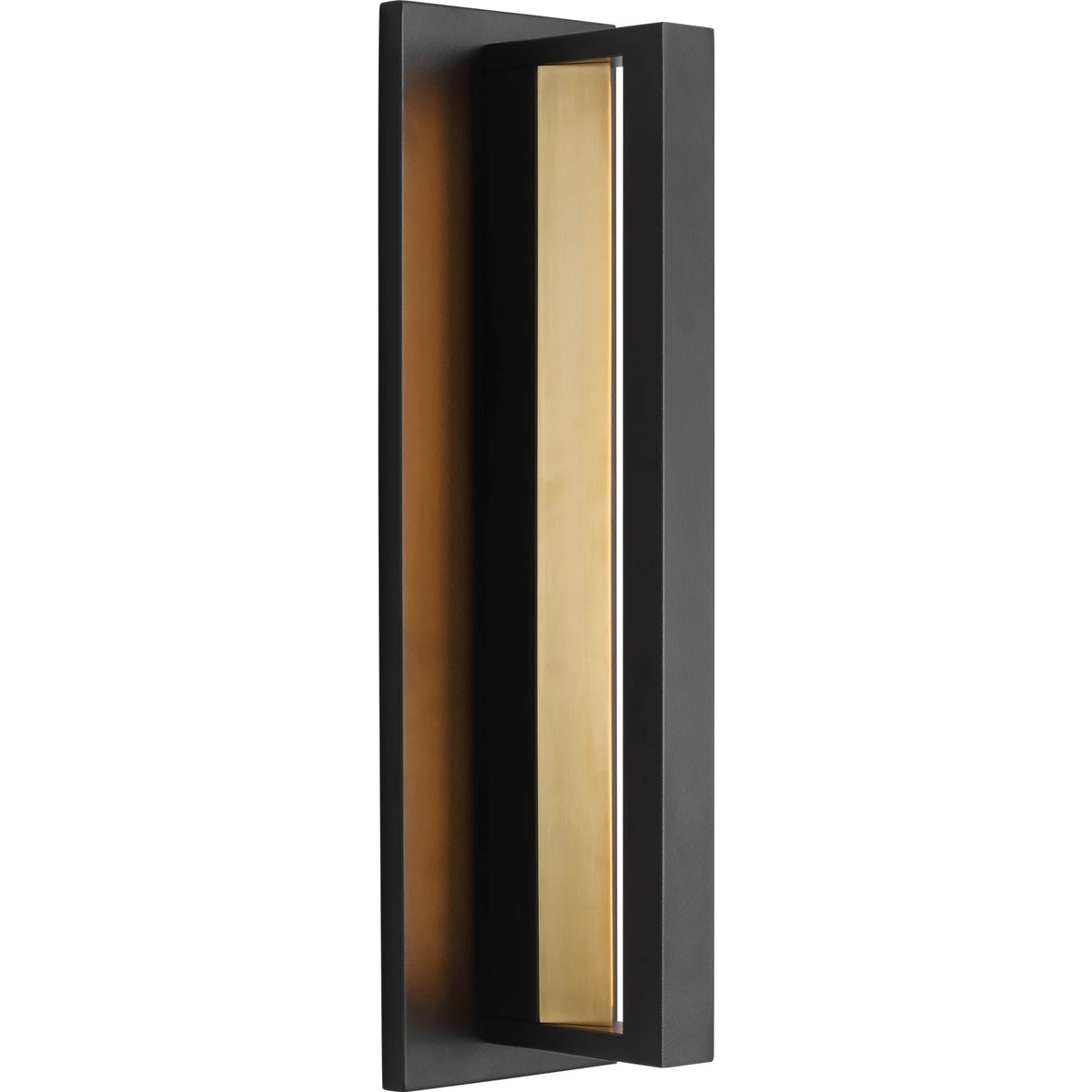 Ashton black outdoor wall light, three-quarter view