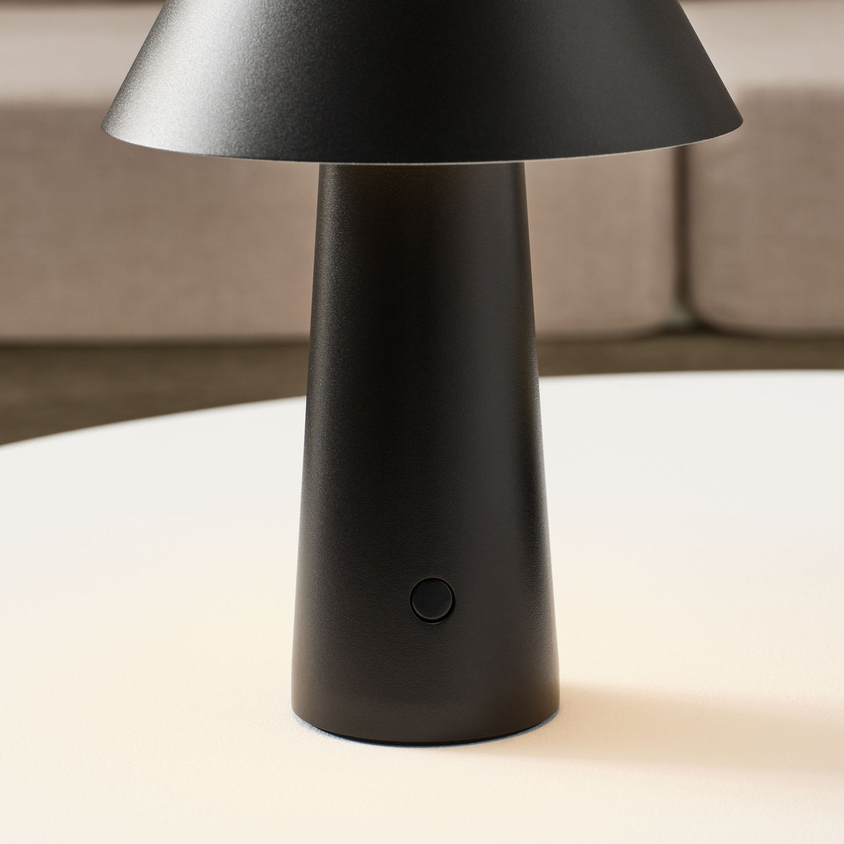 Sesa Short Accent Rechargeable LED Table Lamp – in a room setting