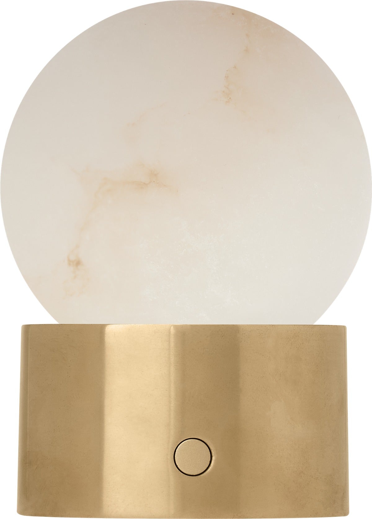 Mina Alabaster Accent lamp glowing