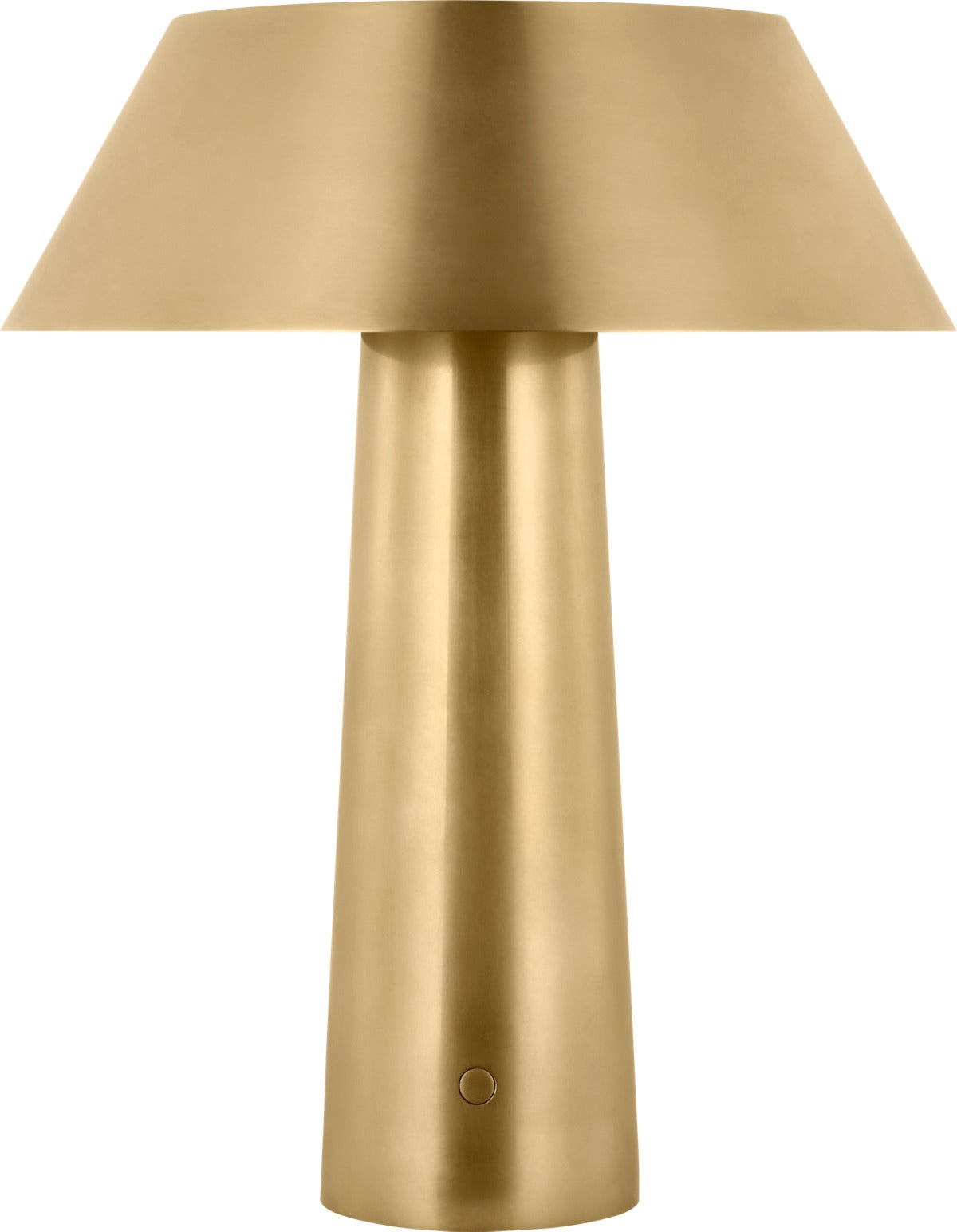 Sesa Accent table lamp in Hand-Rubbed Antique Brass, lit