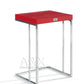 A&X Amelia Modern Red Crocodile Lacquer End Table Set