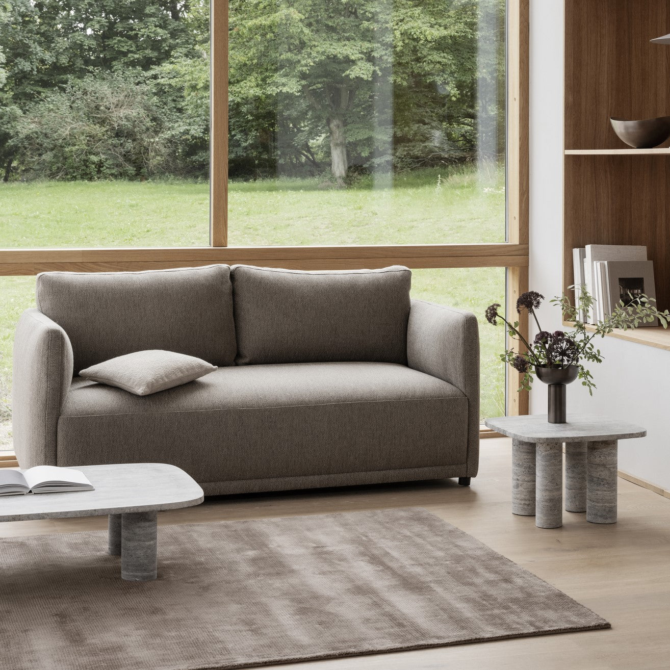 blomus Visca Viscose Area Rug Beige Medium 95" x 63"