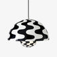 Flowerpot VP2 Pendant Light: Creating Cozy Atmosphere - Black and White Pattern