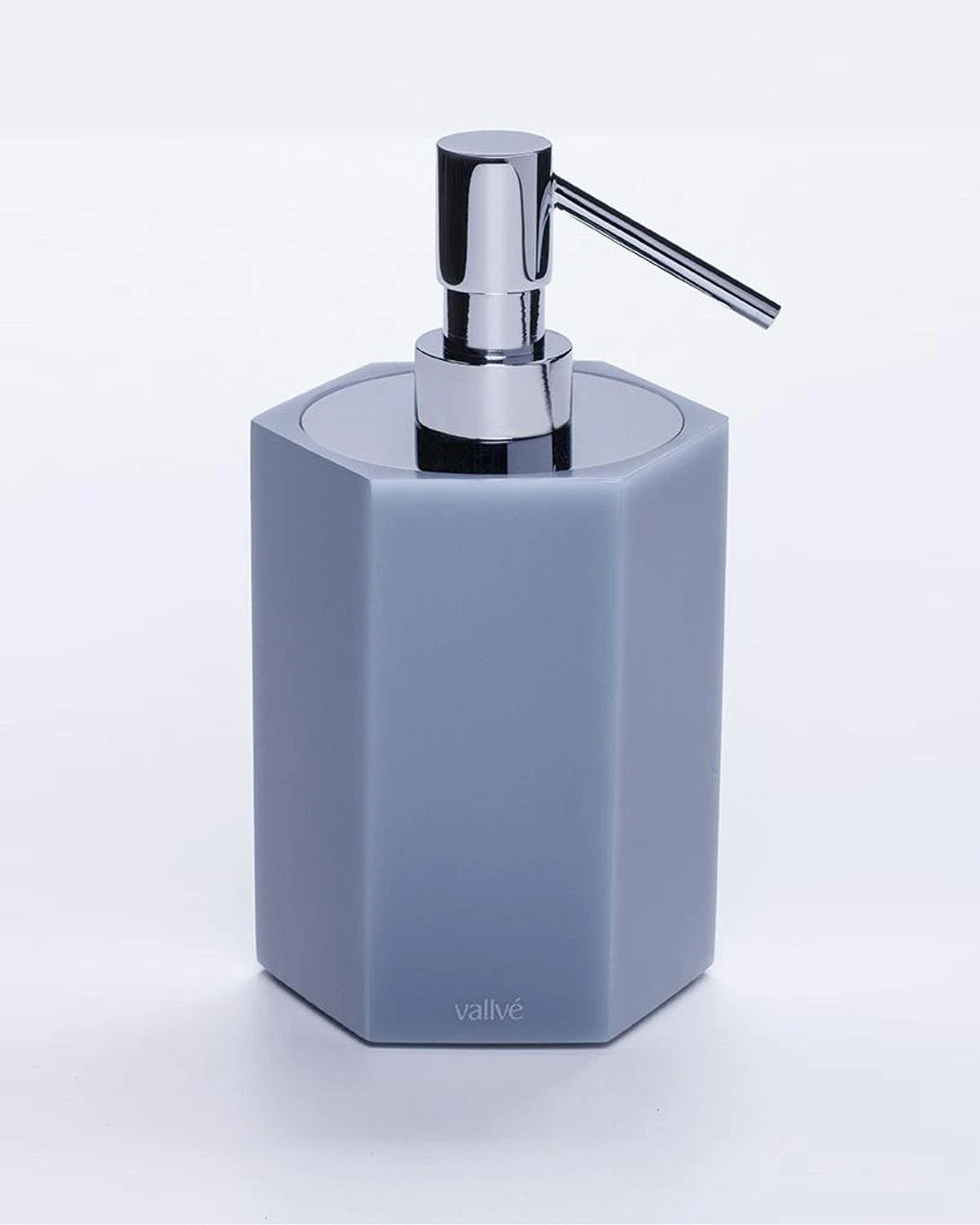 Vallvé Hexa soap dispenser in Light Sky resin – photo 1