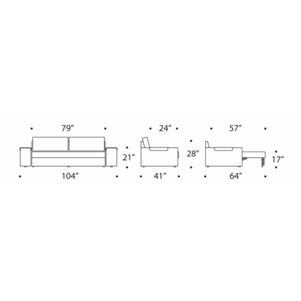 Vilander Sofa Bed With Wide Arms 95-585201 Innovation Living USA