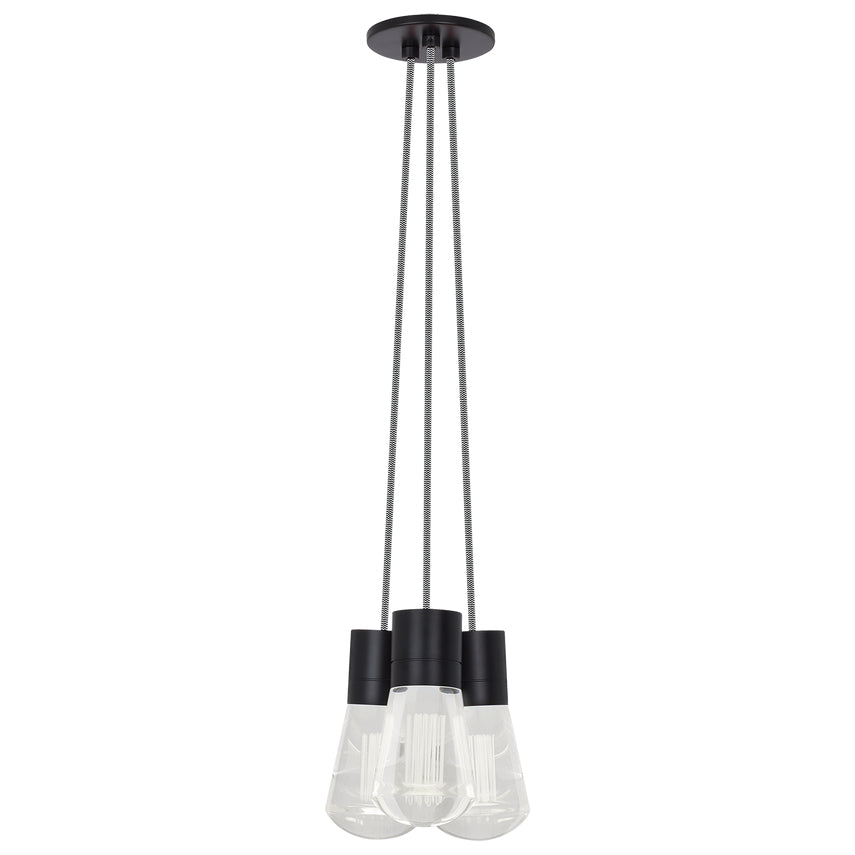 Alva 3 Light LED Chandelier Edison Style by Visual & Comfort & Co