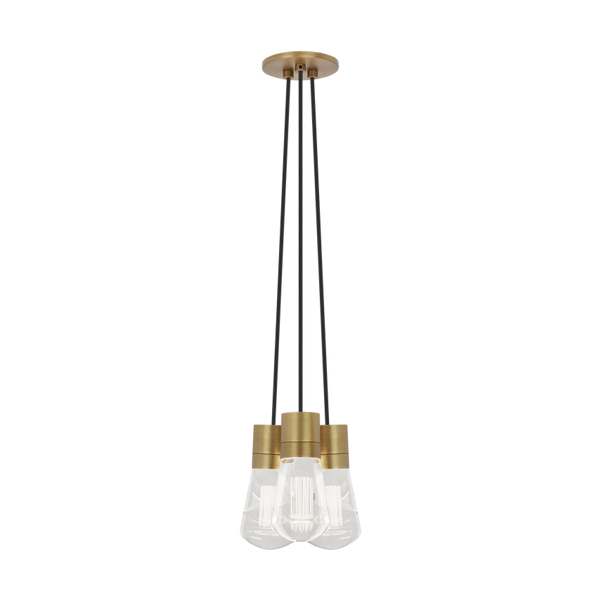 Alva 3 Light LED Chandelier Edison Style by Visual & Comfort & Co