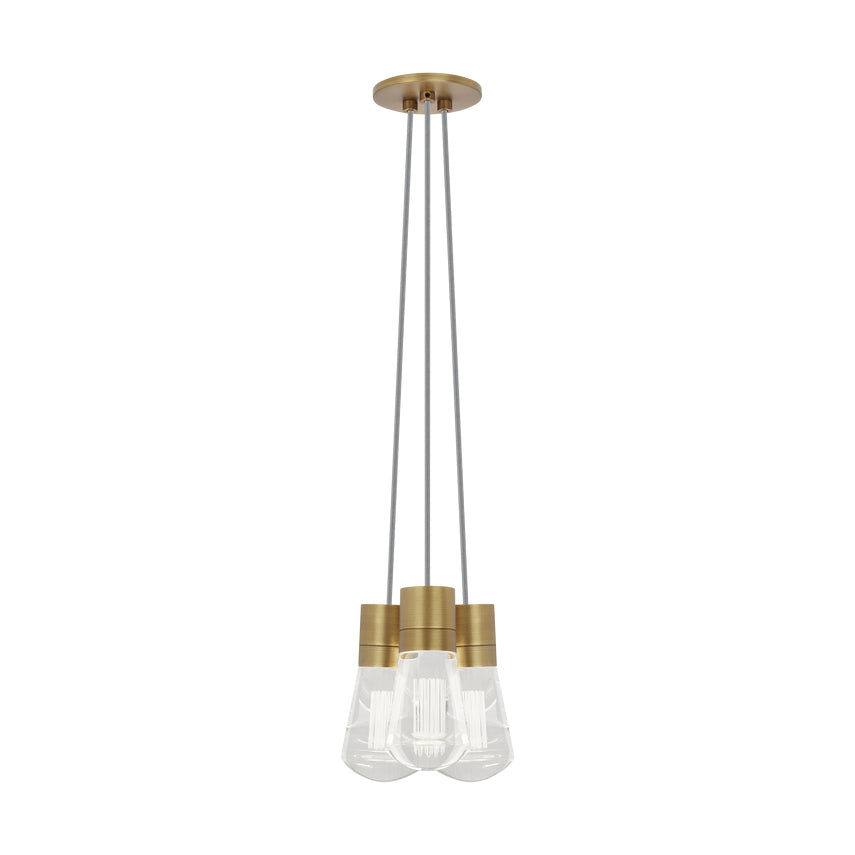 Alva 3 Light LED Chandelier Edison Style by Visual & Comfort & Co