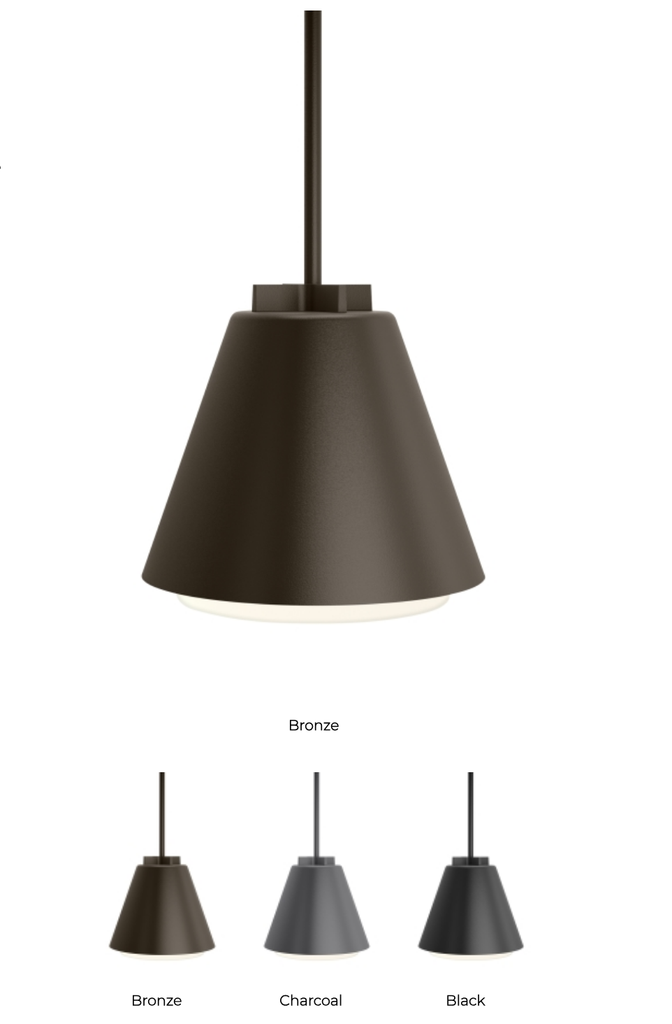 Bowman 12-inch LED Outdoor Pendant Charcoal 3000K by Visual & Comfort & Co