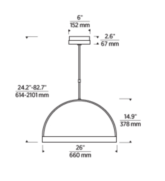 Modern round LED chandelier in natural brass finish for bedroom and office lighting, line drawing