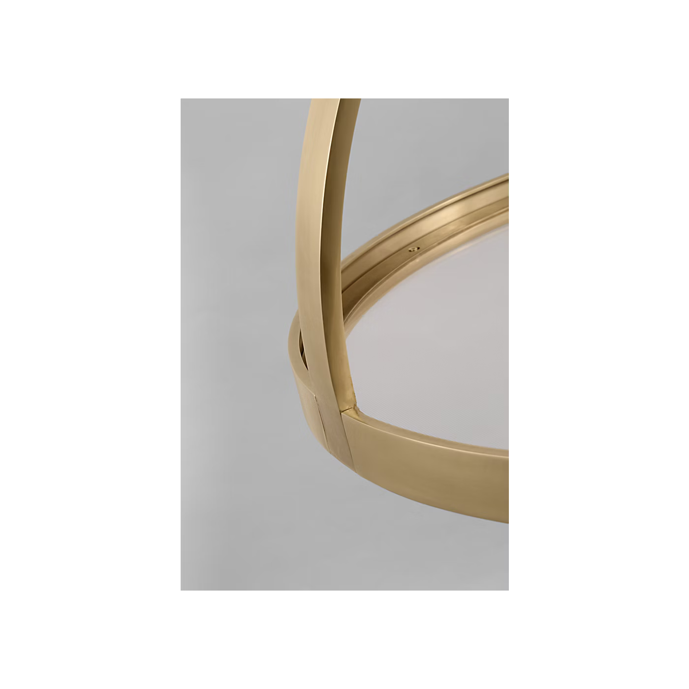 26 inch natural brass chandelier by Kelly Wearstler for modern entryway and foyer