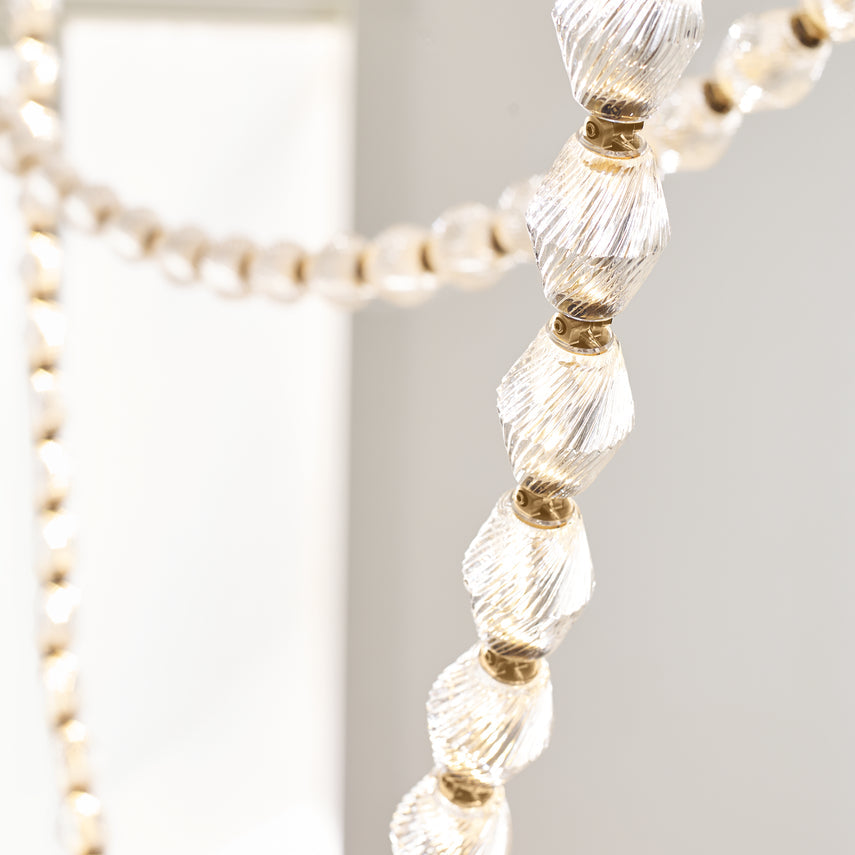 Crystal Natural Brass Chandelier 700Clr132 by Visual & Comfort & Co