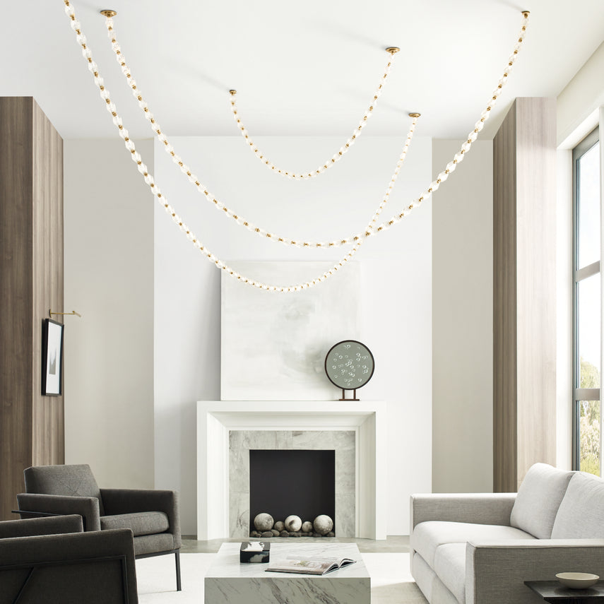 Crystal Natural Brass Chandelier 700Clr132 by Visual & Comfort & Co