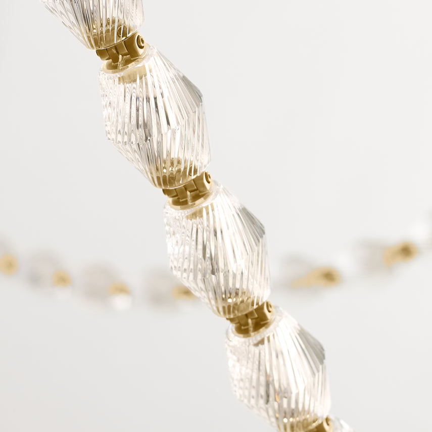 Crystal Natural Brass Chandelier 700Clr132 by Visual & Comfort & Co
