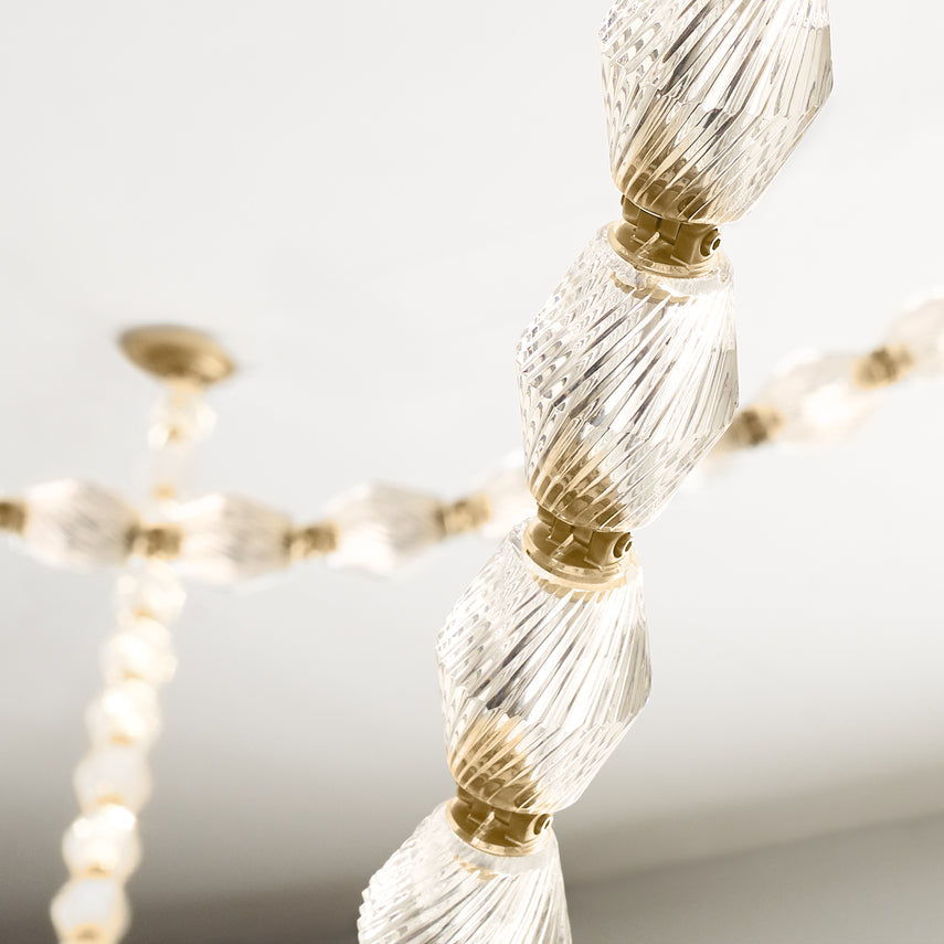 Crystal Natural Brass Chandelier 700Clr132 by Visual & Comfort & Co