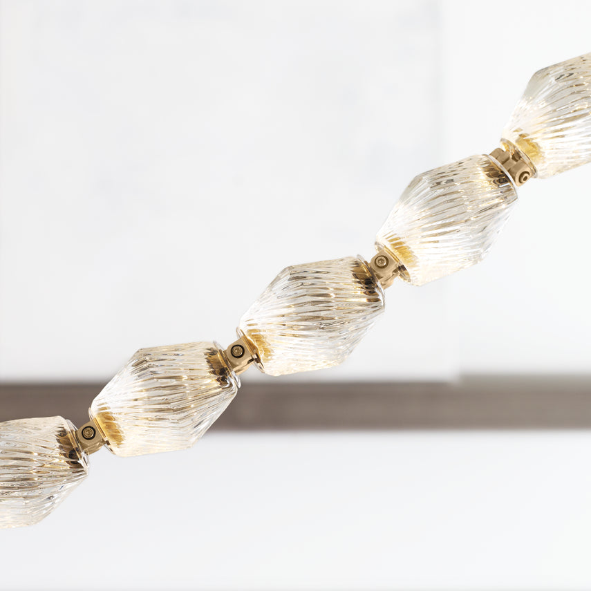 Crystal Natural Brass Chandelier 700Clr132 by Visual & Comfort & Co