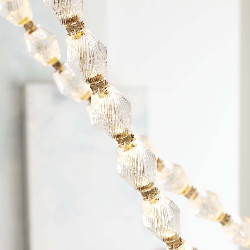 Crystal Natural Brass Chandelier 700Clr132 by Visual & Comfort & Co