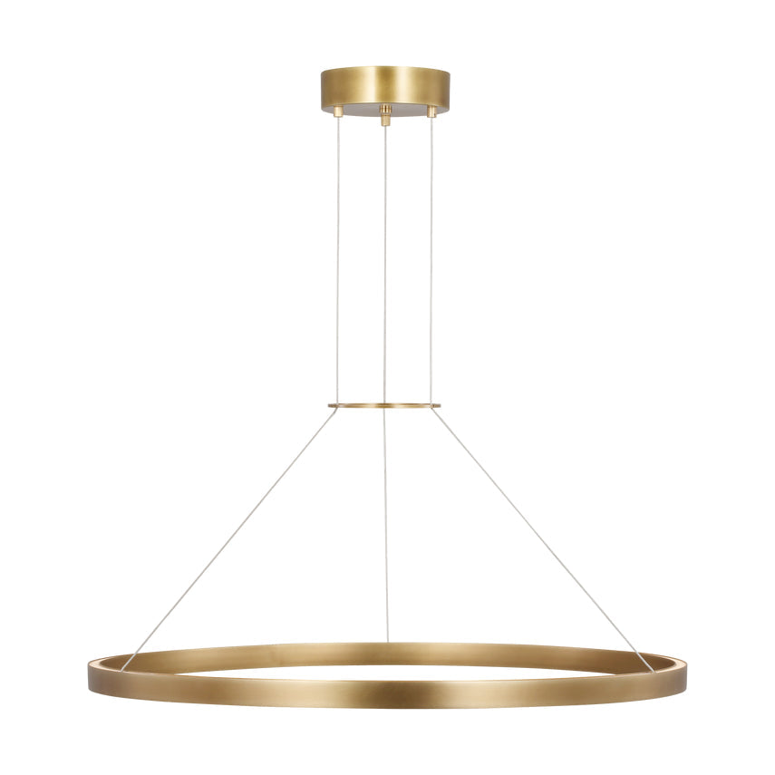 Matte Black 36-inch LED Ring Chandelier Sean Lavin Design by Visual & Comfort & Co