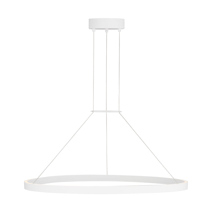 Matte Black 36-inch LED Ring Chandelier Sean Lavin Design by Visual & Comfort & Co