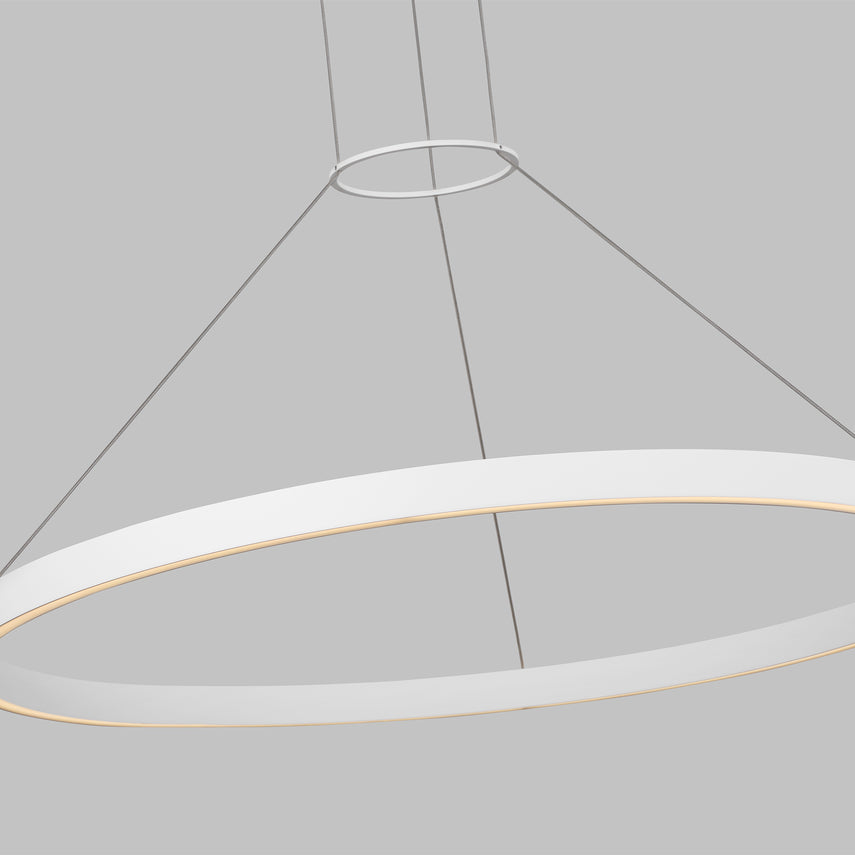 Matte Black 36-inch LED Ring Chandelier Sean Lavin Design by Visual & Comfort & Co