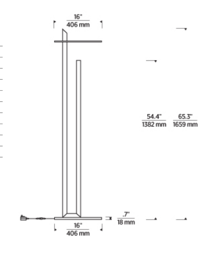 65-inch LED Floor Lamp Fielle by Visual & Comfort & Co
