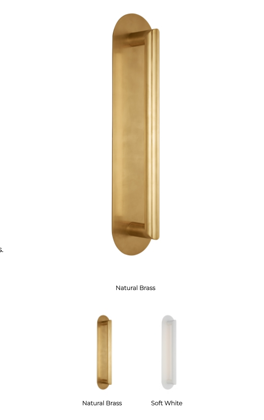 Fielle 23-inch LED Wall Sconce Natural Brass Soft White by Visual & Comfort & Co