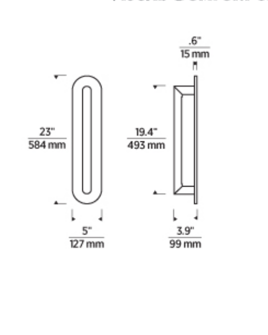 Fielle 23-inch LED Wall Sconce Natural Brass Soft White by Visual & Comfort & Co