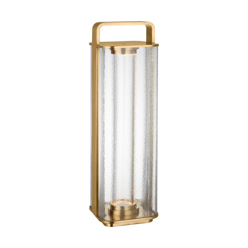 Rechargeable Indoor Outdoor Brass Lantern Flacara by Visual & Comfort & Co