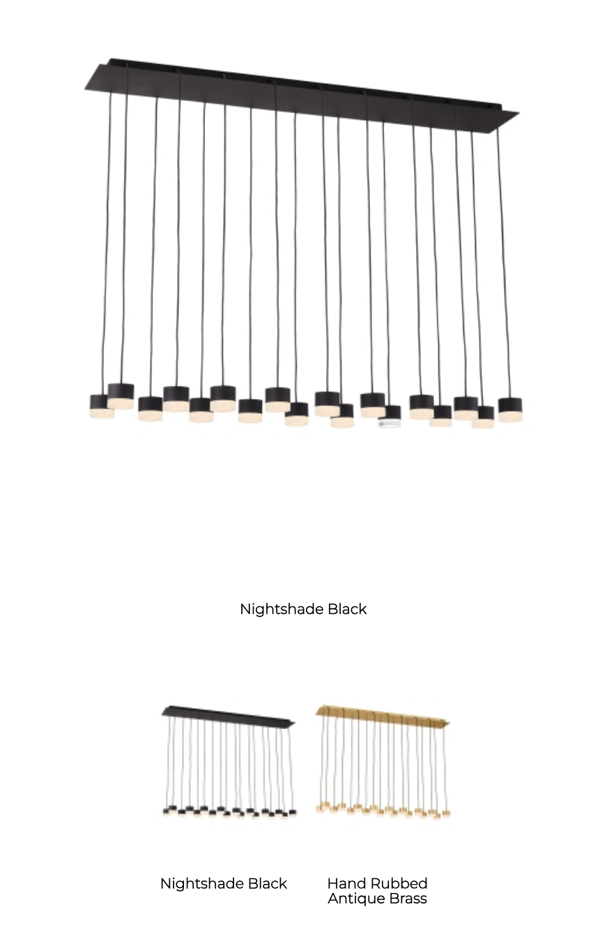 Gable 18 Light Alabaster Linear Chandelier by Visual & Comfort & Co